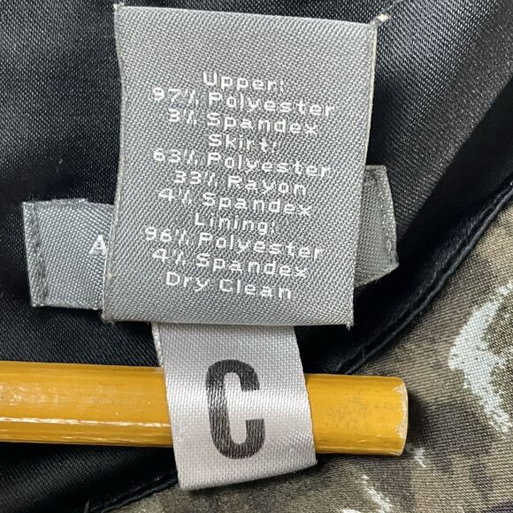 Ann Taylor Sheath Dress Size 8 Empire Waistline Camouflage Pleated Dark Academia - Picture 8 of 16